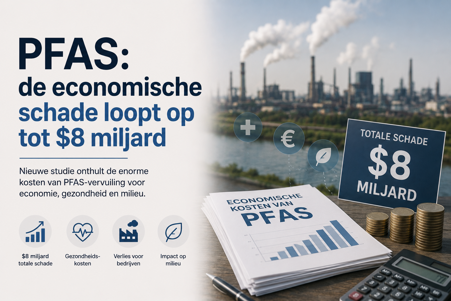 PFAS in drinkwater kost de samenleving 8 miljard dollar per jaar, en dat is nog het minimum