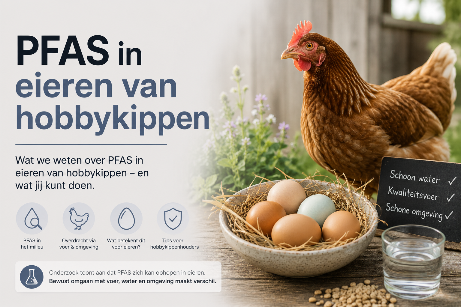 PFAS in eieren van hobbykippen: wat je moet weten