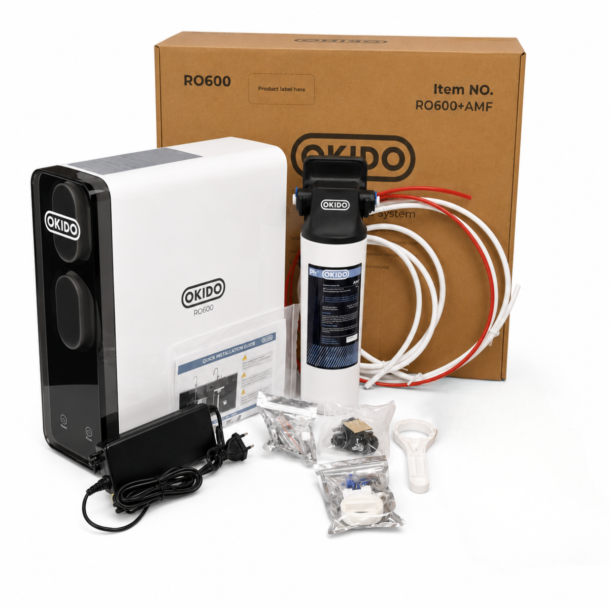 OKIDO RO600 waterfilter, detailfoto