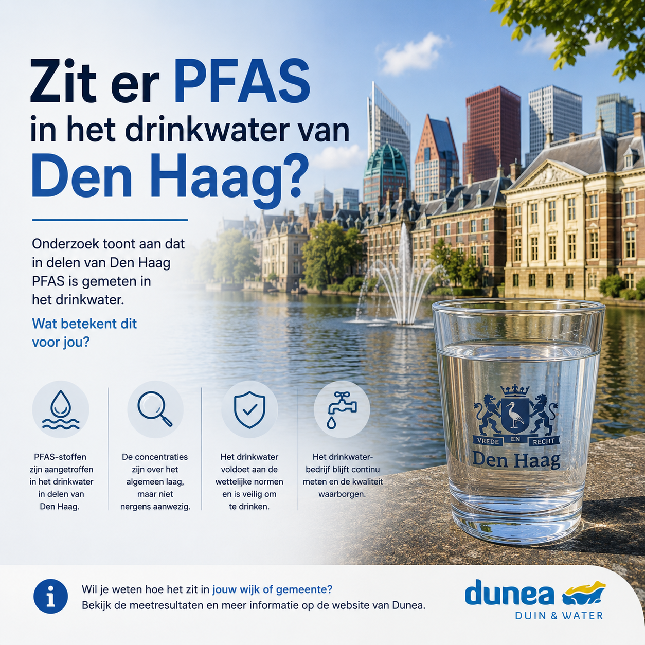 Zit er PFAS in het drinkwater van Den Haag?