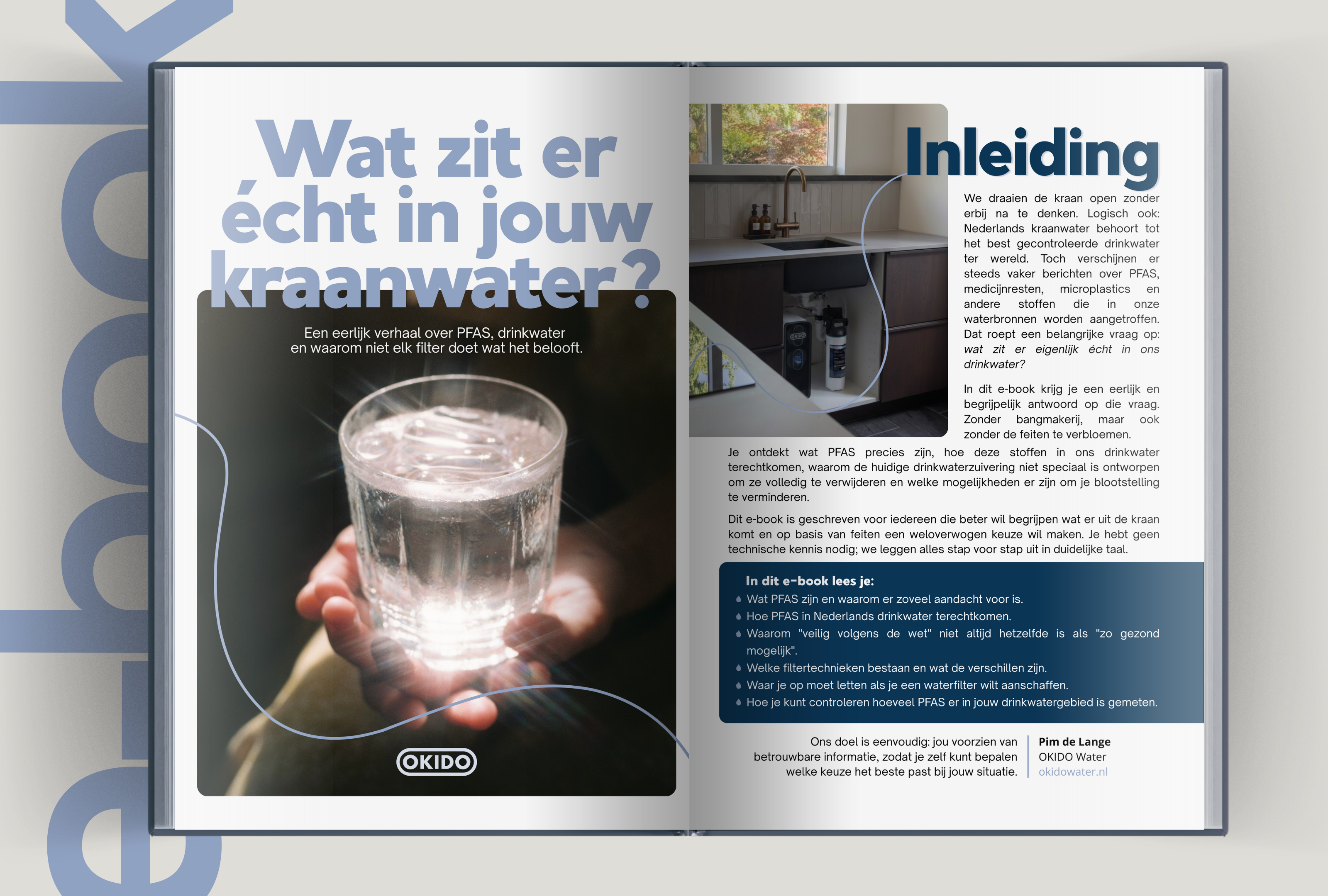 Cover van het gratis OKIDO e-book: Wat zit er echt in jouw kraanwater?